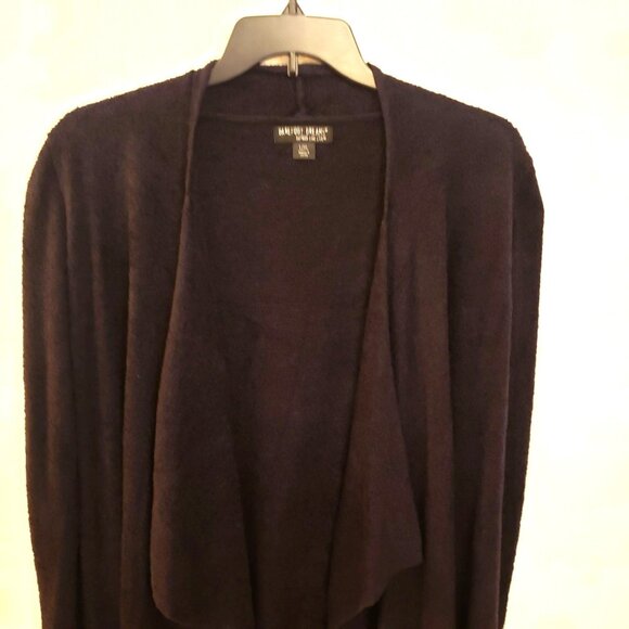 Barefoot Dreams Cozy Open Front Relaxed Fit Black Cardigan L/XL EUC - Picture 2 of 11